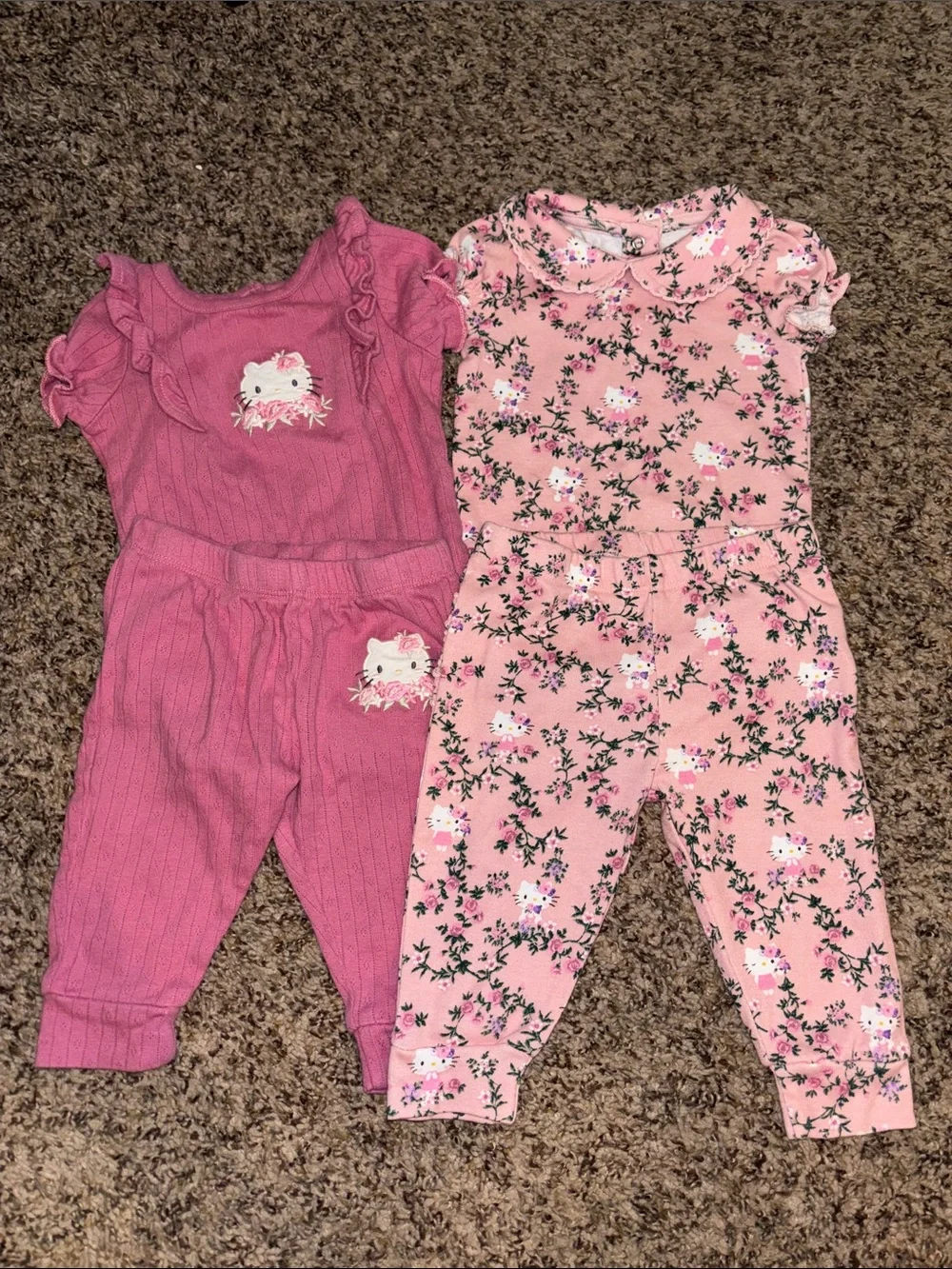 Gymboree Baby Girl 3-6M Clothing Bundle Pink Hello Kitty Floral Outfits